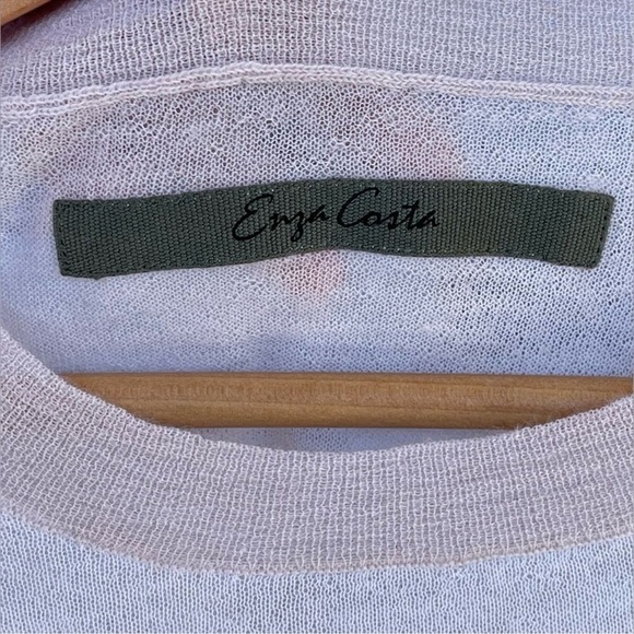 Enza costa pullover sweater sheer top small - Picture 5 of 7